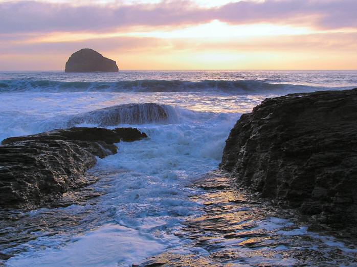 Sunset, Trebarwith Strand